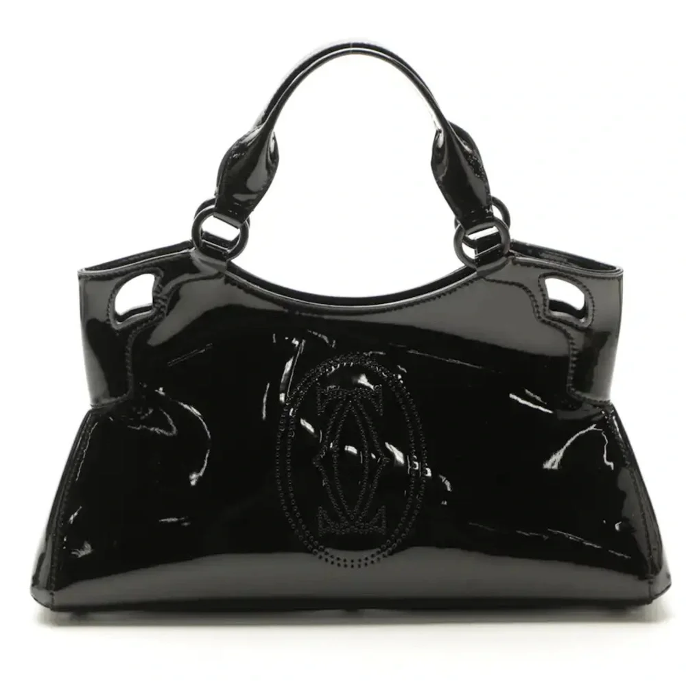 ‼️SOLD‼️Cartier Marcello de Cartier Small Handbag in Black Patent Leather - Picture 4 of 10